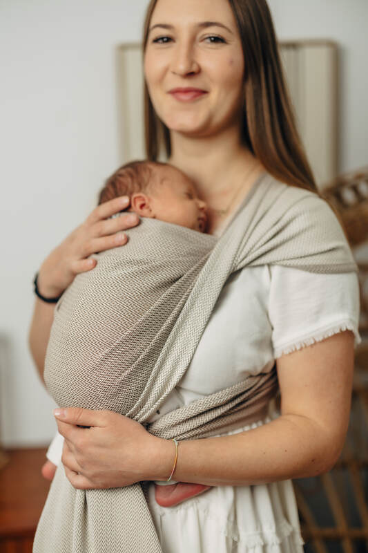 Lenny Lamb - Baby sling for babies with low birthweight ALMOND XS B