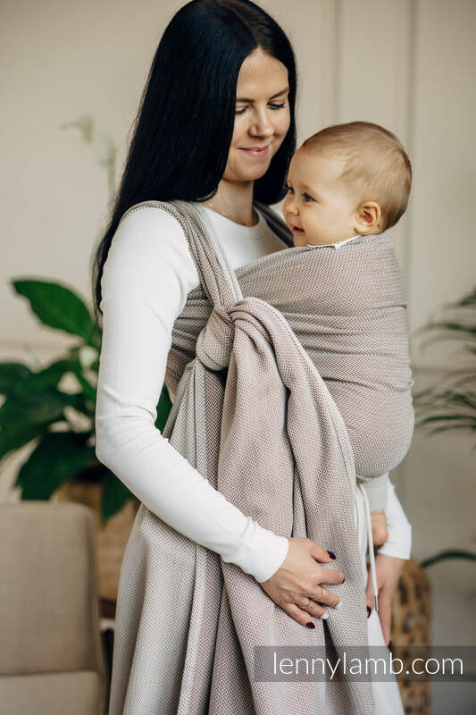 Lenny Lamb - Тъкан слинг LITTLE HERRINGBONE ALMOND XS B Lenny Lamb - Тъкан слинг LITTLE HERRINGBONE ALMOND XS B