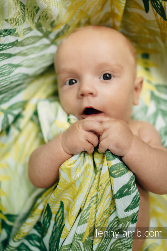 Lenny Lamb - Muslin Square - RAINFOREST - LIME RAINFOREST LIME