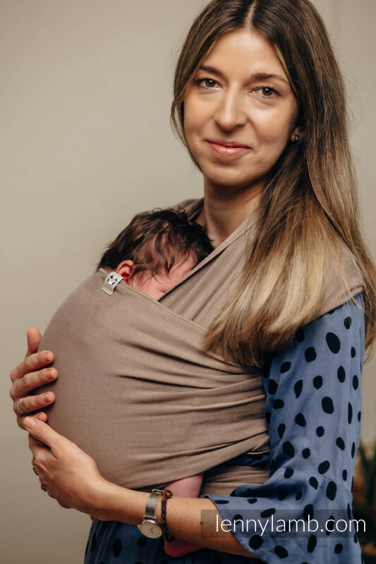 Lenny Lamb - Stretchy/Elastic Baby Sling - Mocha - standard size 5.0 m 