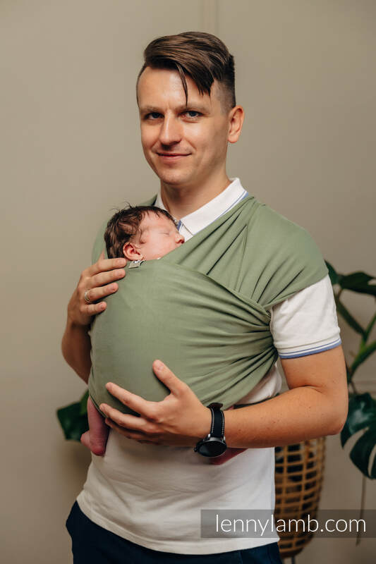 Lenny Lamb - Stretchy/Elastic Baby Sling - Sage - standard size 5.0 m 