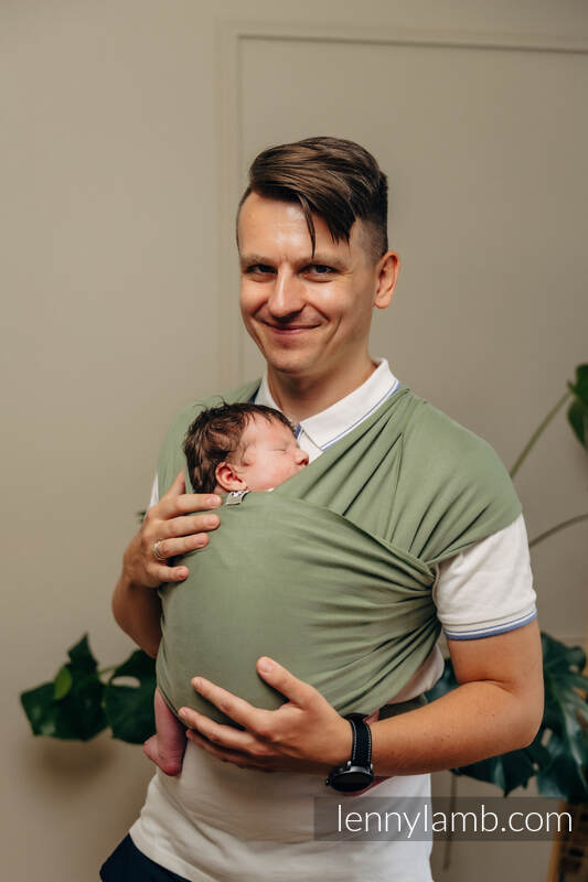 Lenny Lamb - Stretchy/Elastic Baby Sling - Sage - standard size 5.0 m 