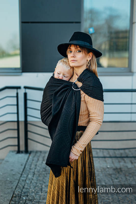 Lenny Lamb - Ring Sling PEACOCK S TAIL PITCH BLACK B