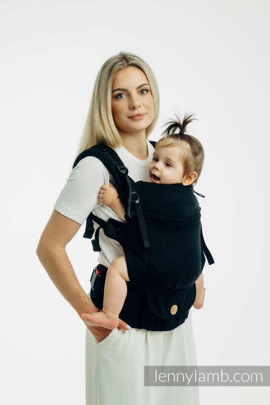Lenny Lamb - My First Baby Carrier - LennyUpGrade PRO PRO LITTLE HERRINGBONE EBONY BLACK