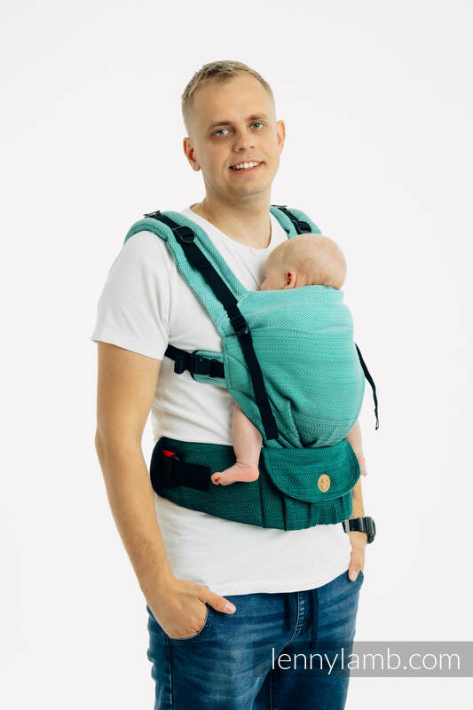 Lenny Lamb - LennyUpGrade PRO Carrier PRO LITTLE HERRINGBONE OMBRE GREEN