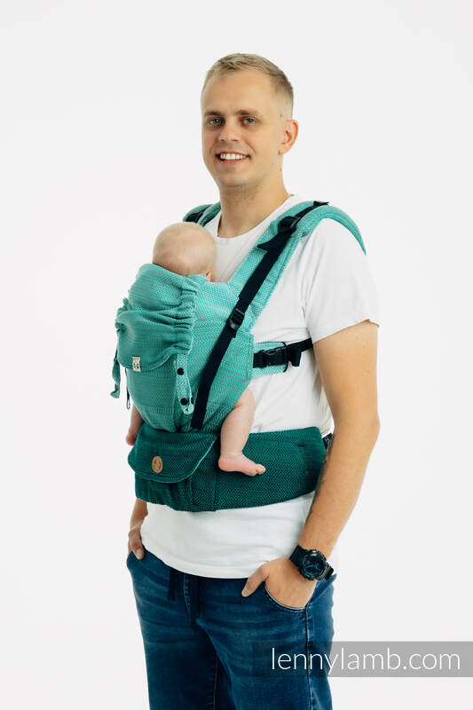 Lenny Lamb - LennyUpGrade PRO Carrier PRO LITTLE HERRINGBONE OMBRE GREEN