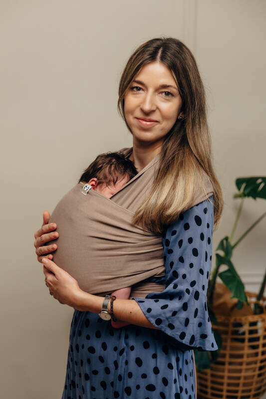 Lenny Lamb - Stretchy/Elastic Baby Sling - Mocha - standard size 5.0 m (grade B) B