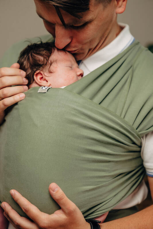Lenny Lamb - Stretchy/Elastic Baby Sling - Sage - standard size 5.0 m (grade B) B