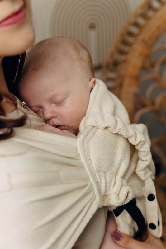 Lenny Lamb - LennyHybrid Half Buckle Carrier LITTLE HERRINGBONE LUCE B