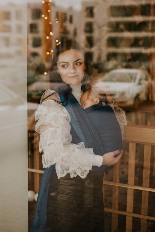 Lenny Lamb - Тъкан слинг-шал LITTLE HERRINGBONE FADO L