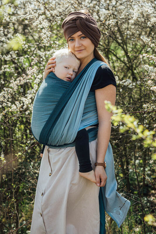 Lenny Lamb - Тъкан слинг-шал LITTLE HERRINGBONE OMBRE BEBOP L