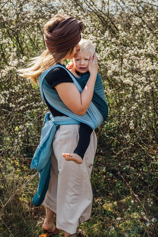 Lenny Lamb - Тъкан слинг-шал LITTLE HERRINGBONE OMBRE BEBOP L