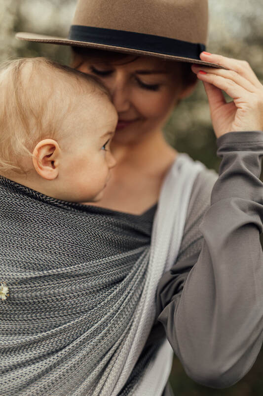 Lenny Lamb - Тъкан слинг-шал LITTLE HERRINGBONE OMBRE RAGTIME L