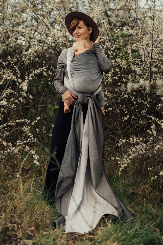 Lenny Lamb - Тъкан слинг-шал LITTLE HERRINGBONE OMBRE RAGTIME L