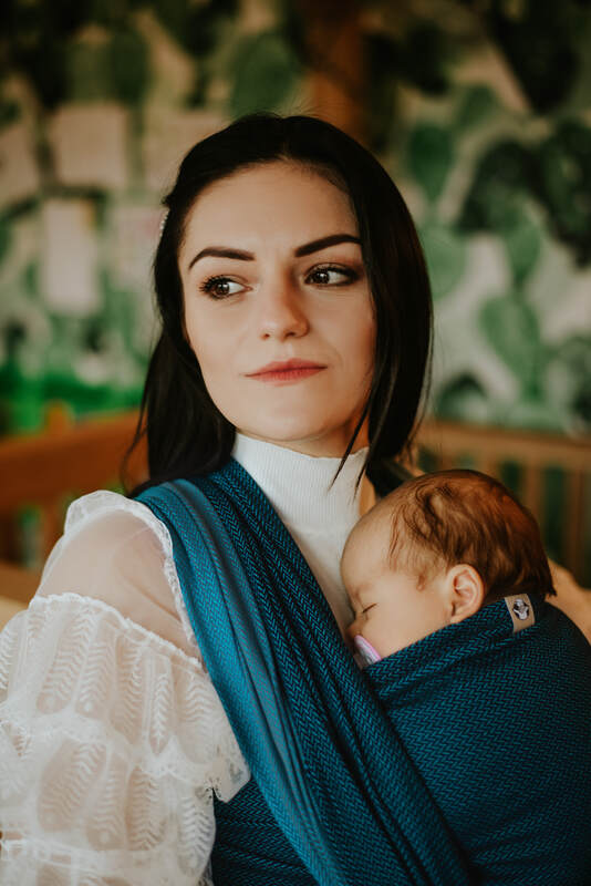 Lenny Lamb - Тъкан слинг-шал LITTLE HERRINGBONE FADO M B