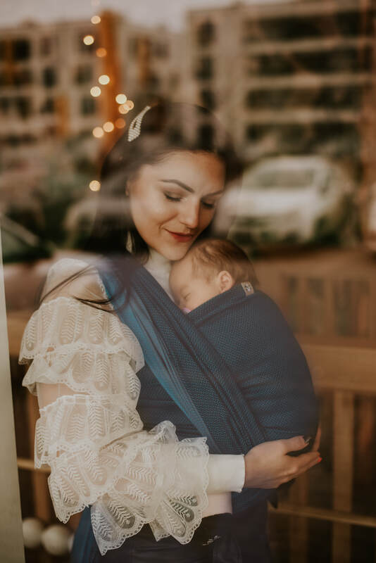 Lenny Lamb - Тъкан слинг-шал LITTLE HERRINGBONE FADO M B