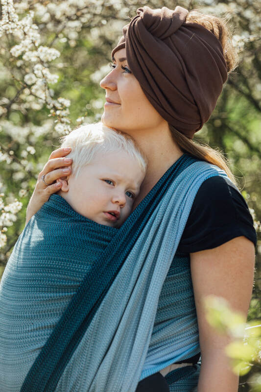 Lenny Lamb - Тъкан слинг-шал LITTLE HERRINGBONE OMBRE BEBOP M