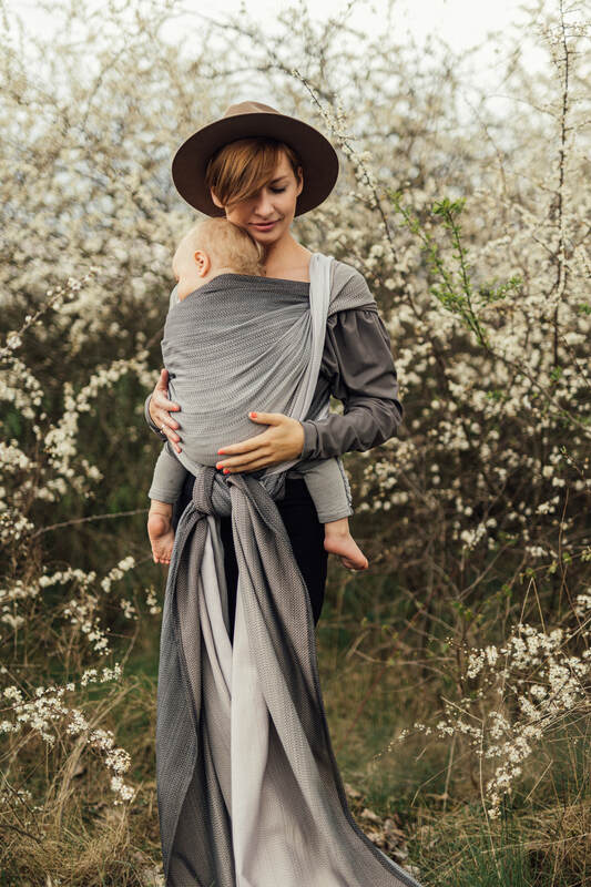 Lenny Lamb - Тъкан слинг-шал LITTLE HERRINGBONE OMBRE RAGTIME M