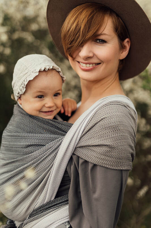 Lenny Lamb - Тъкан слинг-шал LITTLE HERRINGBONE OMBRE RAGTIME M