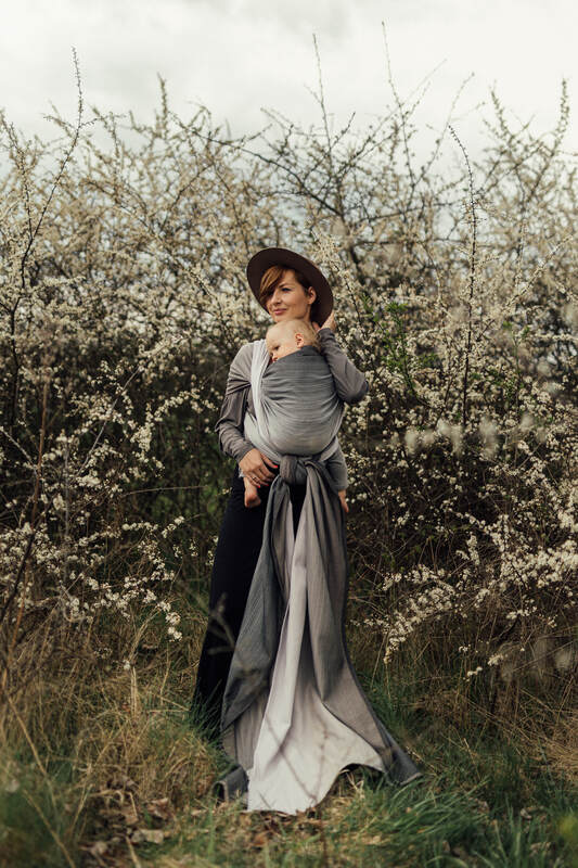 Lenny Lamb - Тъкан слинг-шал LITTLE HERRINGBONE OMBRE RAGTIME S