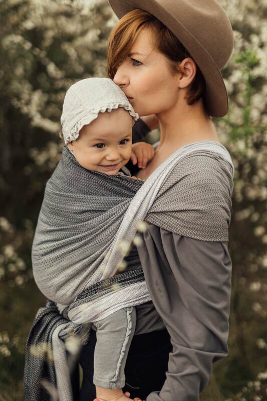 Lenny Lamb - Тъкан слинг-шал LITTLE HERRINGBONE OMBRE RAGTIME S