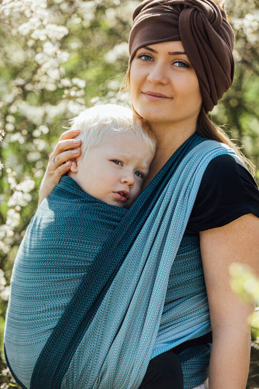 Lenny Lamb - Тъкан слинг-шал LITTLE HERRINGBONE OMBRE BEBOP XS