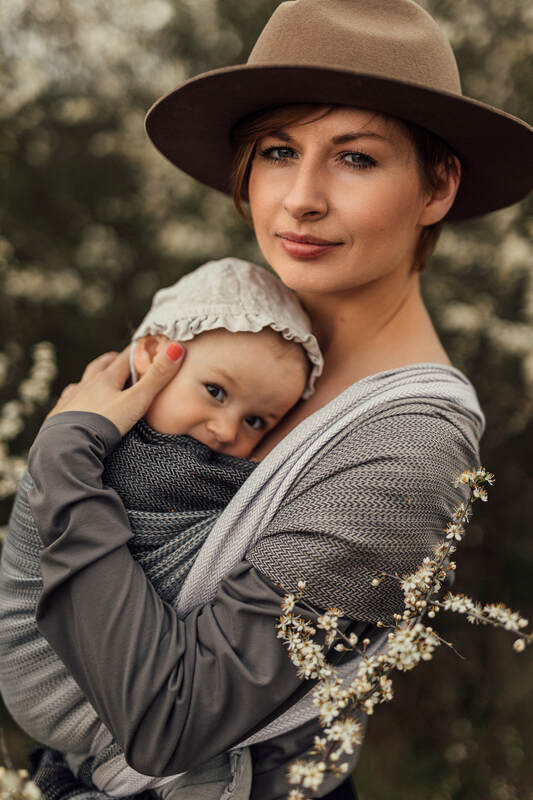 Lenny Lamb - Тъкан слинг-шал LITTLE HERRINGBONE OMBRE RAGTIME XS