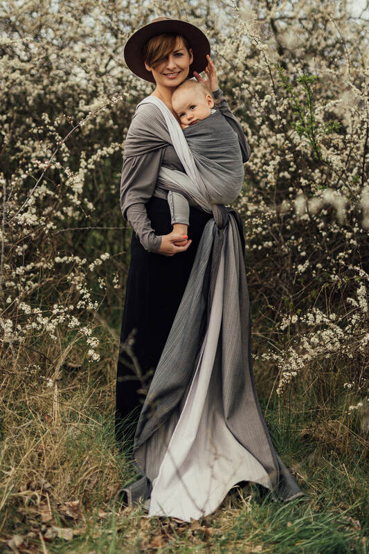 Lenny Lamb - Тъкан слинг-шал LITTLE HERRINGBONE OMBRE RAGTIME XS