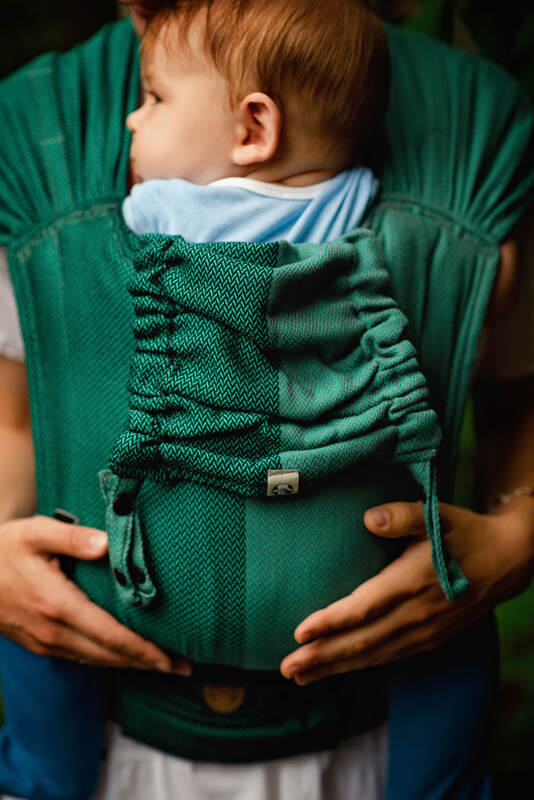 Lenny Lamb - LennyHybrid Half Buckle Carrier LITTLE HERRINGBONE SALSA