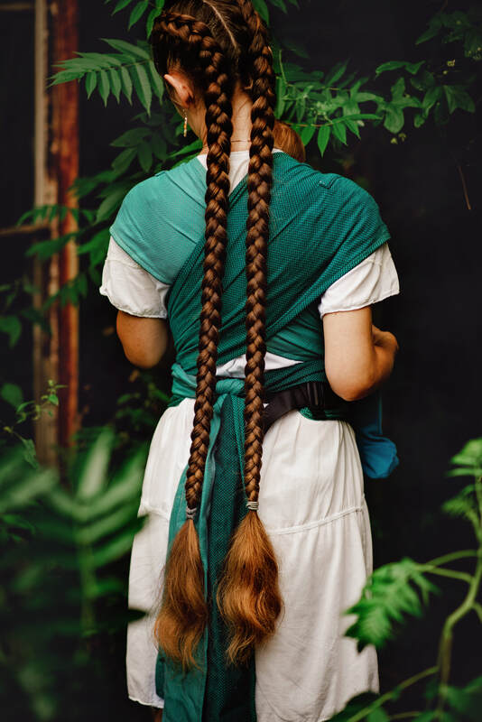 Lenny Lamb - LennyHybrid Half Buckle Carrier LITTLE HERRINGBONE SALSA