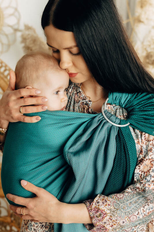 Lenny Lamb - Ring Sling LITTLE HERRINGBONE SALSA B
