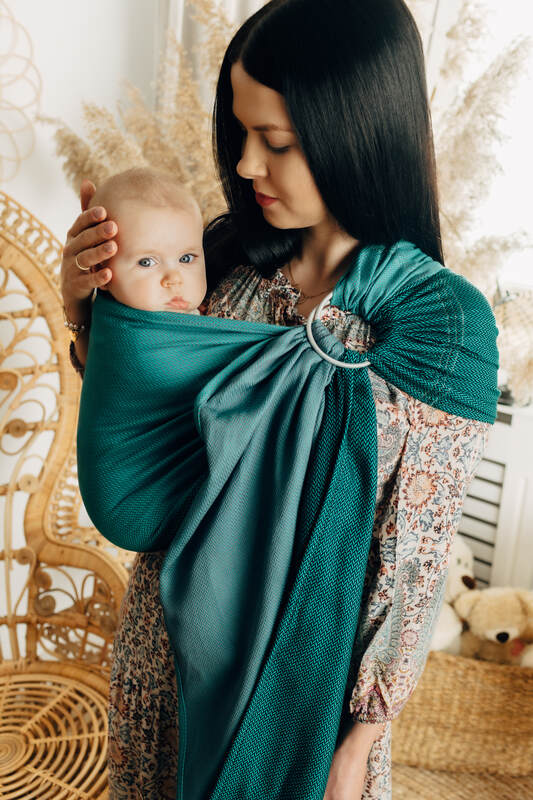 Lenny Lamb - Ring Sling LITTLE HERRINGBONE SALSA B