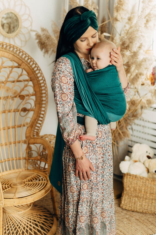 Lenny Lamb - Тъкан слинг-шал LITTLE HERRINGBONE SALSA S B