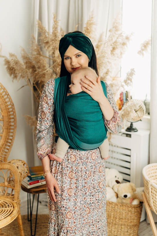 Lenny Lamb - Тъкан слинг-шал LITTLE HERRINGBONE SALSA S B