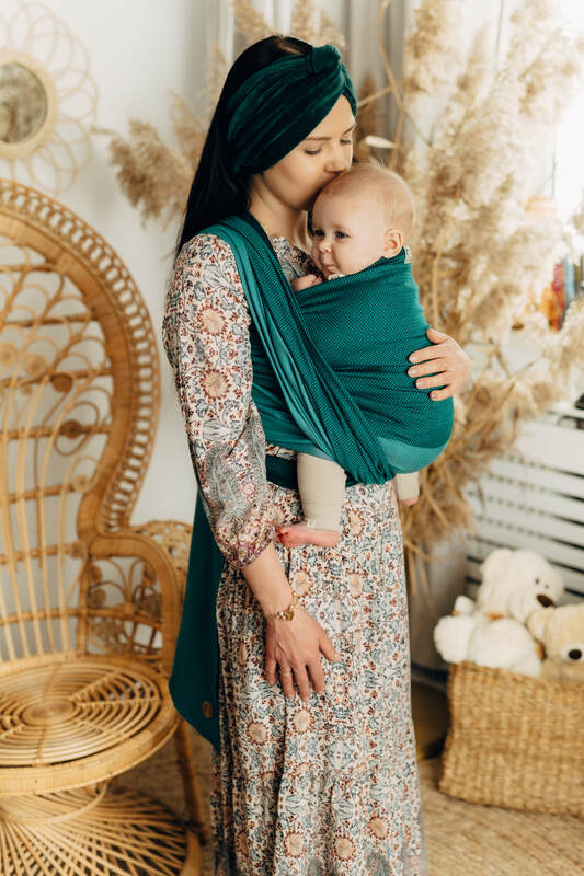 Lenny Lamb - Тъкан слинг-шал LITTLE HERRINGBONE SALSA XS