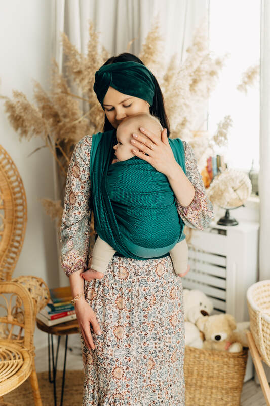 Lenny Lamb - Тъкан слинг-шал LITTLE HERRINGBONE SALSA XS