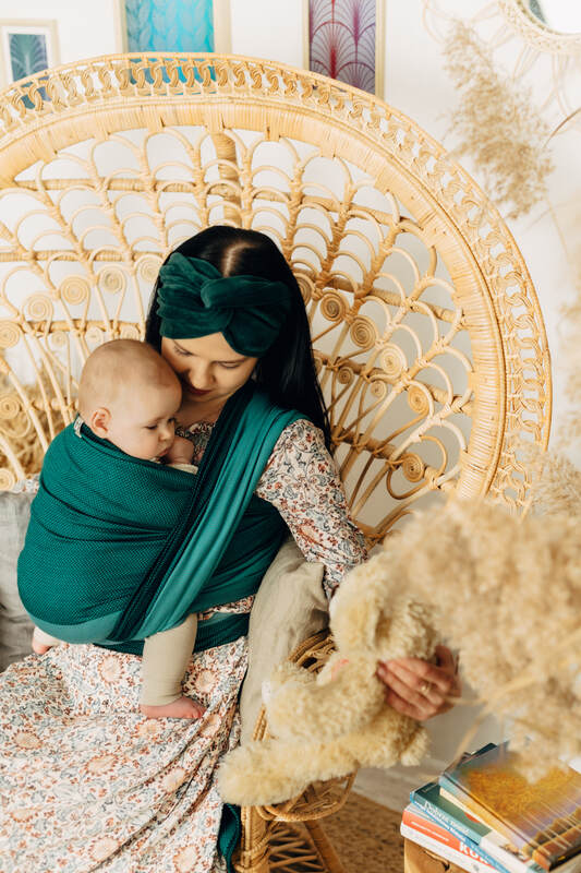 Lenny Lamb - Тъкан слинг-шал LITTLE HERRINGBONE SALSA XS