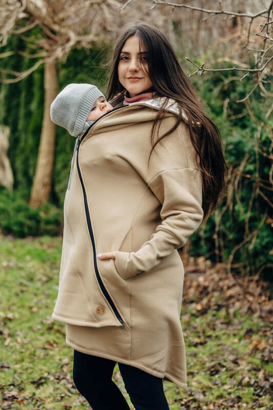 Lenny Lamb - Asymmetrical Hoodie - Beige with Jurassic Park - Ice Desert - size L (grade B) L B