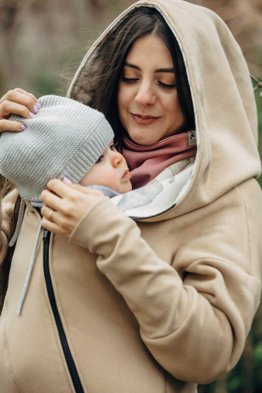 Lenny Lamb - Asymmetrical Hoodie - Beige with Jurassic Park - Ice Desert - size L (grade B) L B