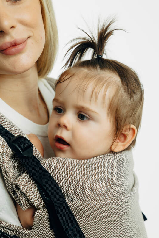 Lenny Lamb - My First Baby Carrier - LennyUpGrade PRO PRO LITTLE HERRINGBONE ALMOND B