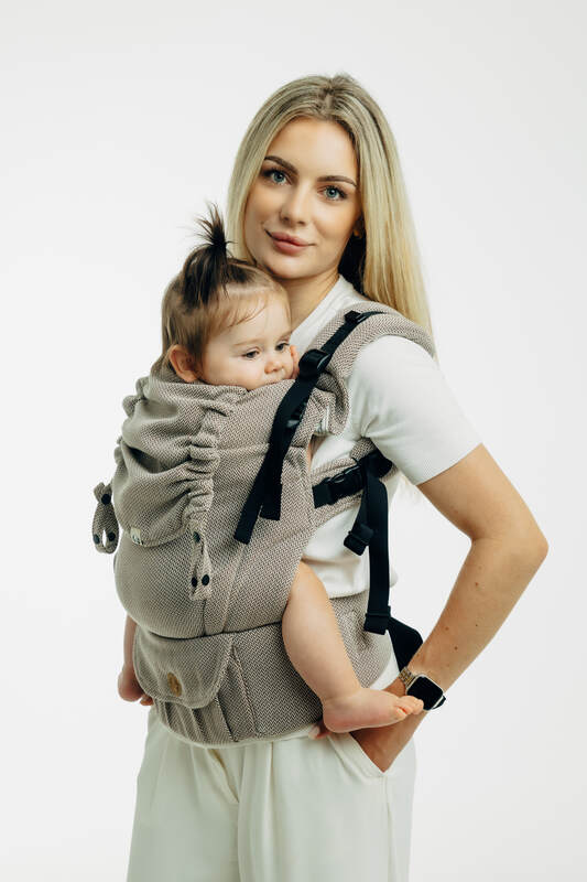 Lenny Lamb - My First Baby Carrier - LennyUpGrade PRO PRO LITTLE HERRINGBONE ALMOND B