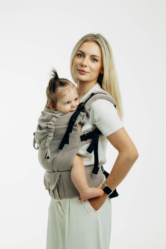 Lenny Lamb - My First Baby Carrier - LennyUpGrade PRO PRO LITTLE HERRINGBONE ALMOND B