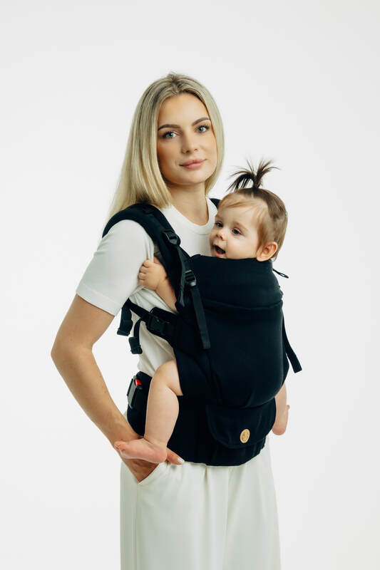 Lenny Lamb - My First Baby Carrier - LennyUpGrade PRO PRO LITTLE HERRINGBONE EBONY BLACK B