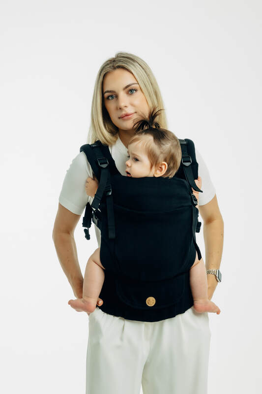 Lenny Lamb - My First Baby Carrier - LennyUpGrade PRO PRO LITTLE HERRINGBONE EBONY BLACK B
