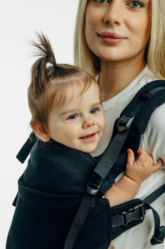 Lenny Lamb - My First Baby Carrier - LennyUpGrade PRO PRO LITTLE HERRINGBONE EBONY BLACK B