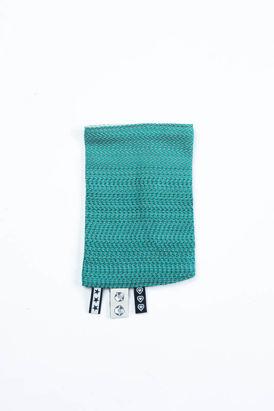 Lenny Lamb - Drool Pads (100% cotton) - LITTLE HERRINGBONE OMBRE GREEN  LITTLE HERRINGBONE OMBRE GREEN