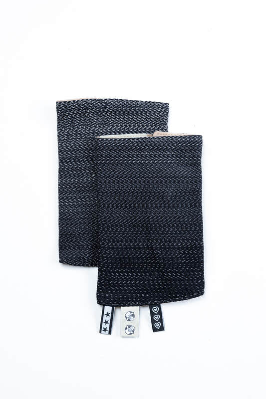 Lenny Lamb - Drool Pads (100% cotton) - LITTLE HERRINGBONE OMBRE GREY  LITTLE HERRINGBONE OMBRE GREY