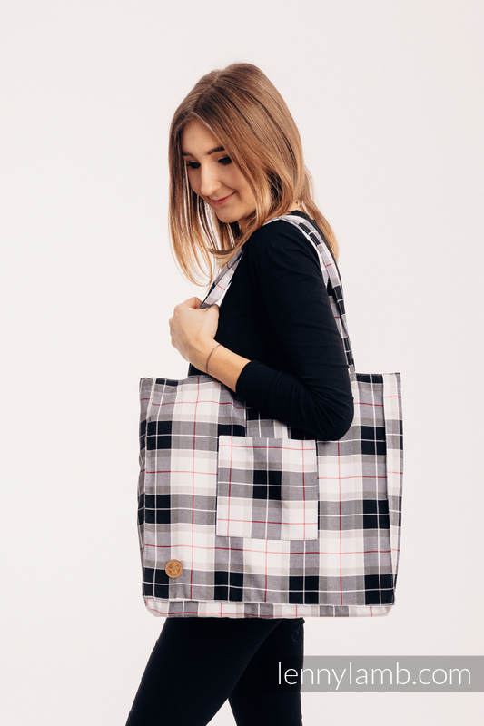 Lenny Lamb - Shoulder bag made of wrap fabric (100% cotton) - ARCADIA PLAID - standard size 37cmx37cm ARCADIA PLAID