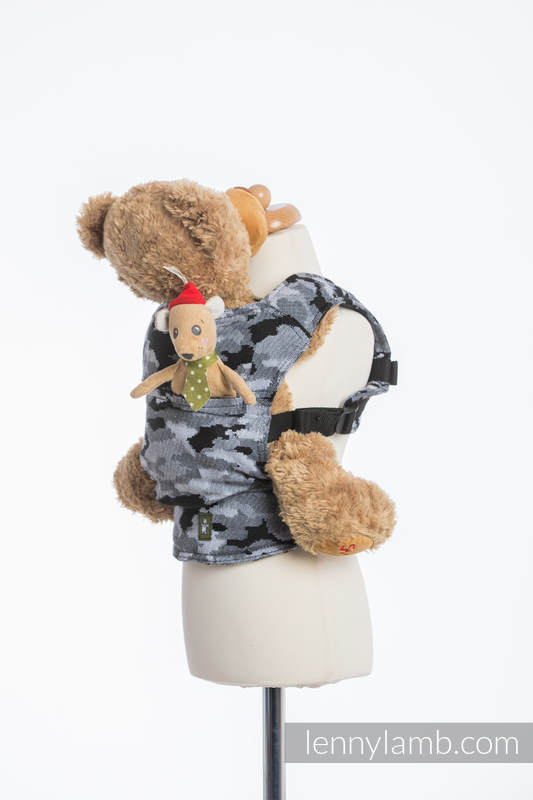 Lenny Lamb - Doll Carrier made of woven fabric (100% cotton) - GREY CAMO GREY CAMO