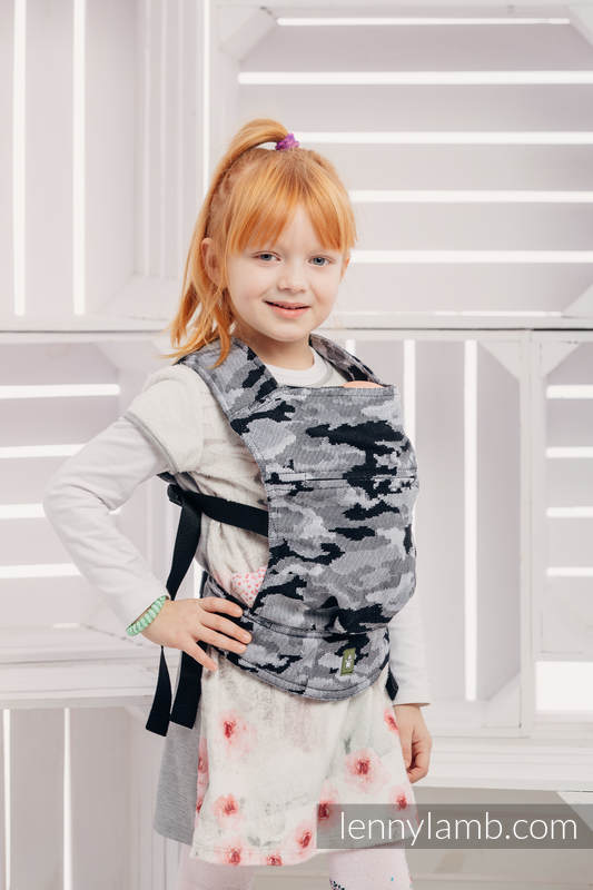 Lenny Lamb - Doll Carrier made of woven fabric (100% cotton) - GREY CAMO GREY CAMO